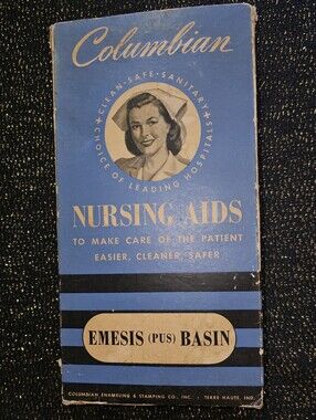 Columbia Nursing Aids Packaging - Blue and Cream